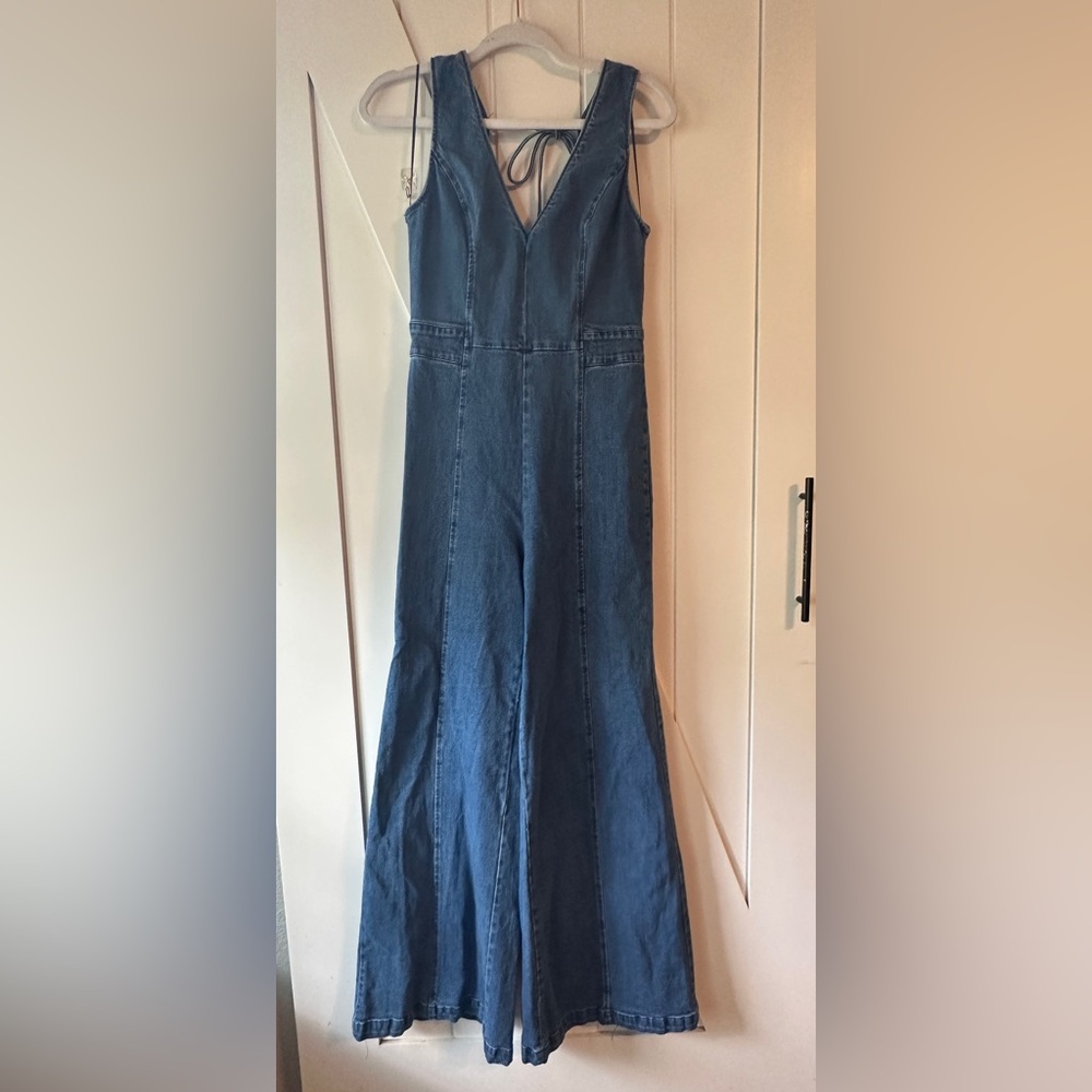 Flying Tomato Blue Denim Jumpsuit